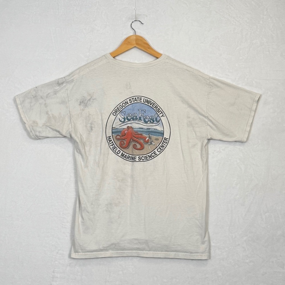 Gildan White Oregon State University SeaFest T-Shirt Large